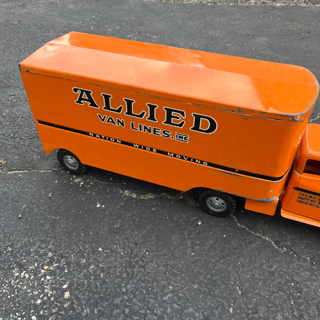 Vintage Tonka Allied Van Lines Movers Semi Truck Hauler Pressed Steel Toy