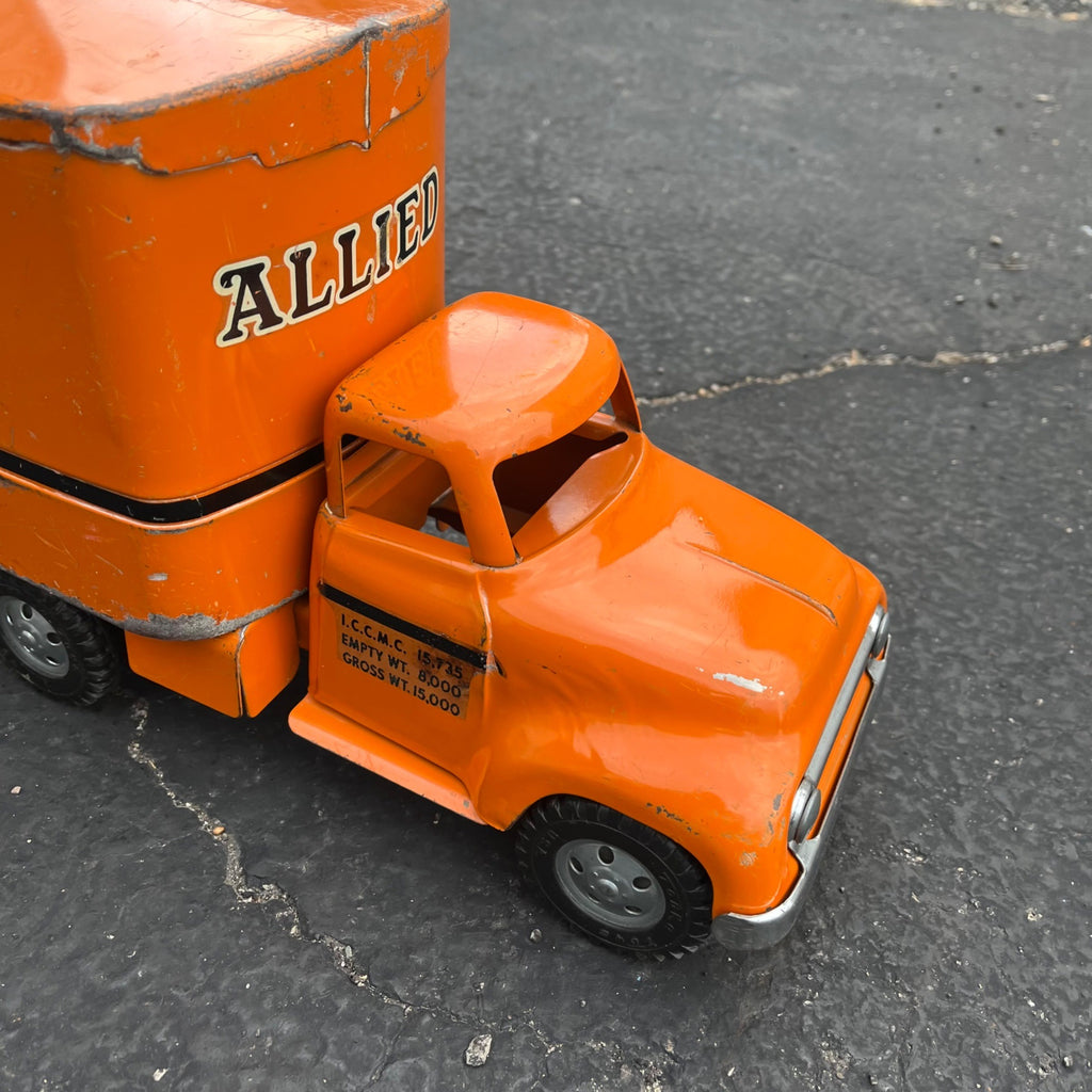 Vintage Tonka Allied Van Lines Movers Semi Truck Hauler Pressed Steel Toy