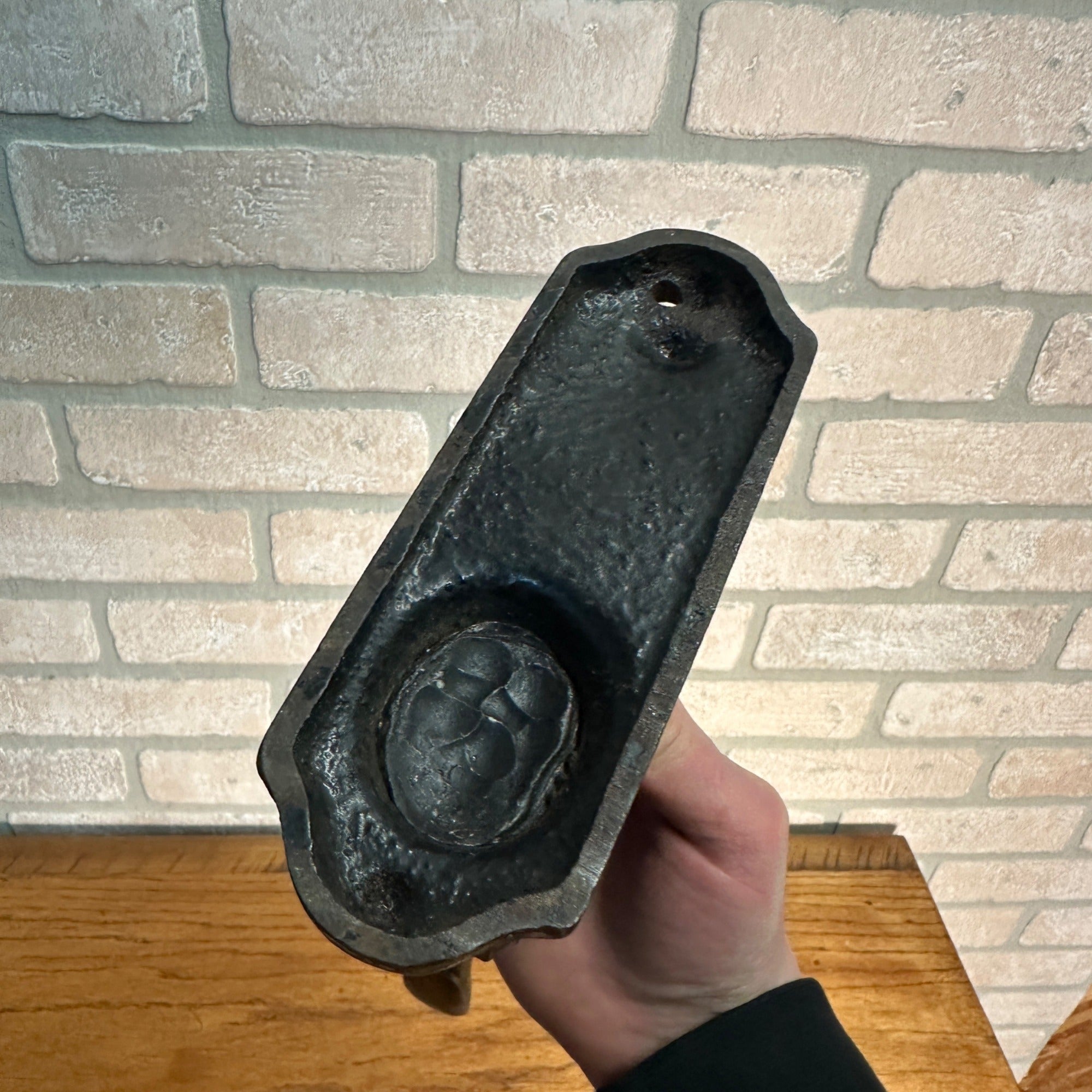 Antique Shooting Star Cast Iron Notary Stamp Seal - Peru Wis Creamery