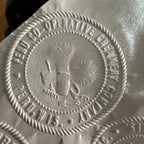 Antique Shooting Star Cast Iron Notary Stamp Seal - Peru Wis Creamery