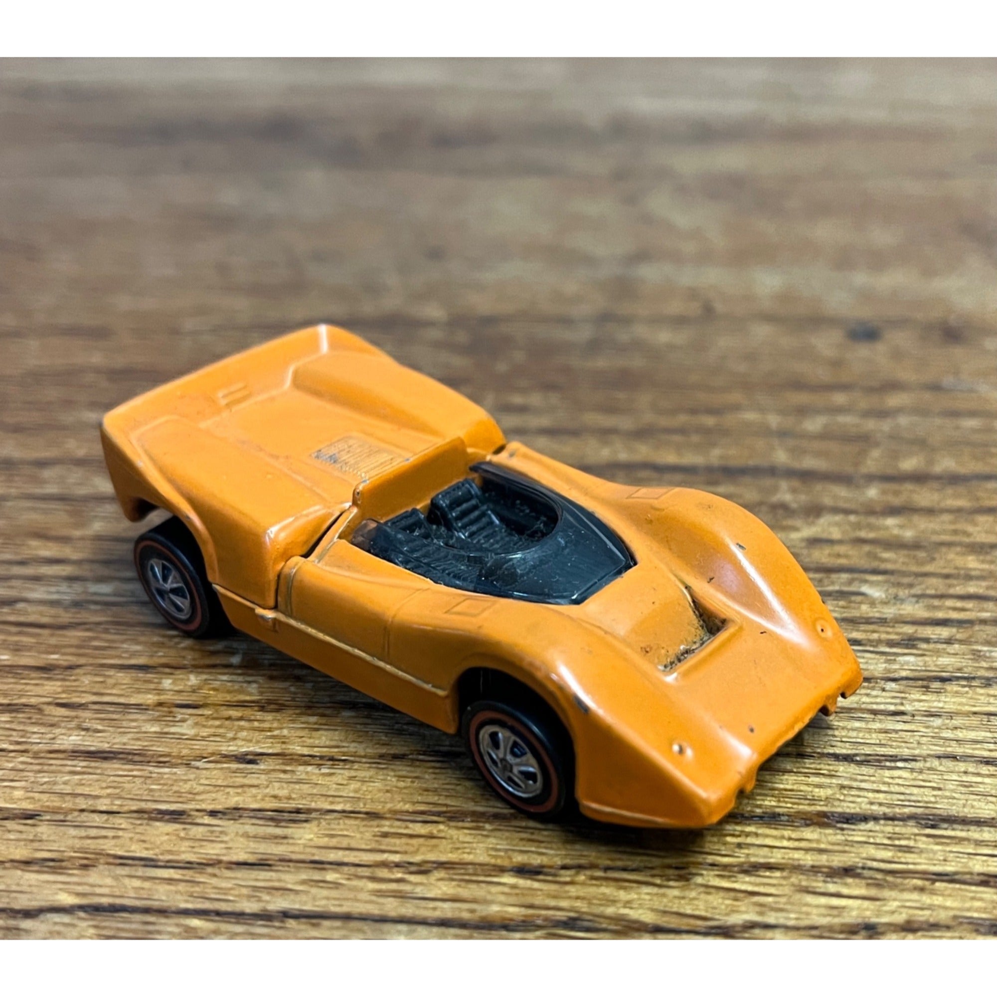 Vintage Hot Wheels Redlines 1969 McLaren M6A Orange Enamel US - Clean