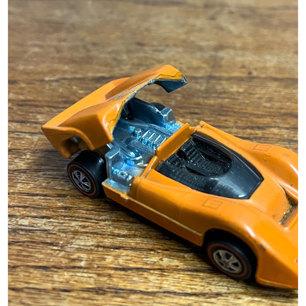 Vintage Hot Wheels Redlines 1969 McLaren M6A Orange Enamel US - Clean