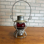 New York Central System NYCS Railroad Dressel Kerosene Lantern Red Globe