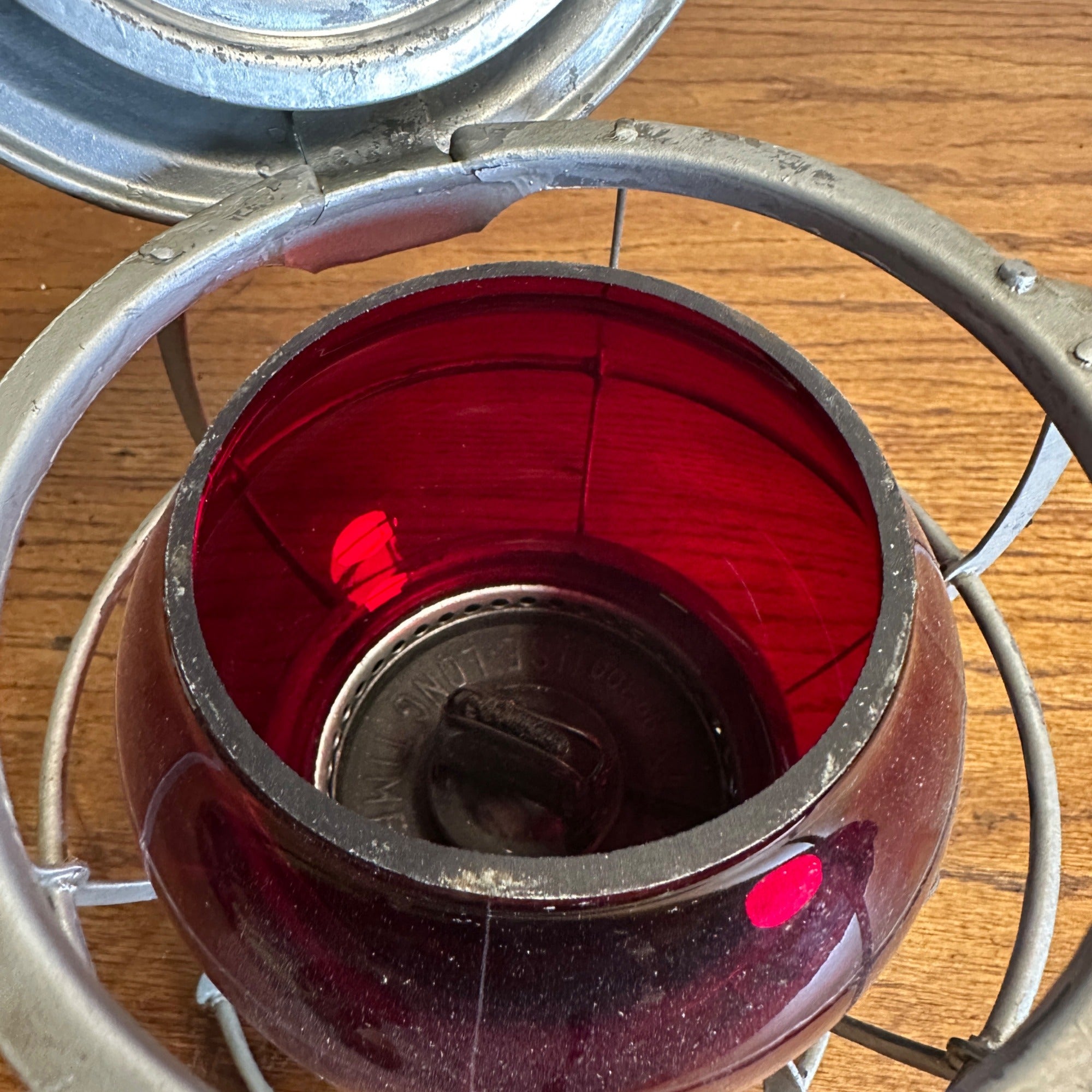 New York Central System NYCS Railroad Dressel Kerosene Lantern Red Globe