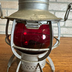 New York Central System NYCS Railroad Dressel Kerosene Lantern Red Globe