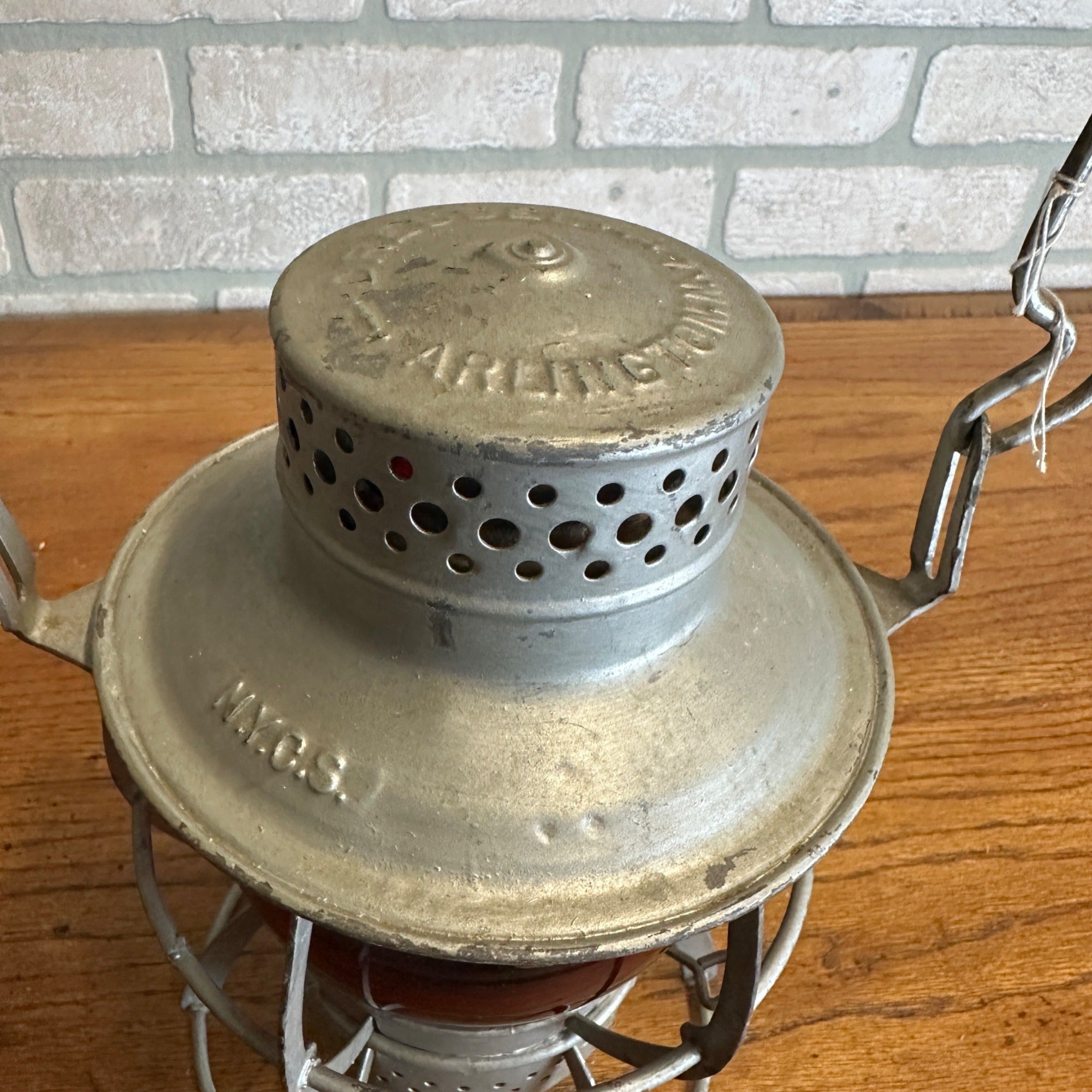 New York Central System NYCS Railroad Dressel Kerosene Lantern Red Globe