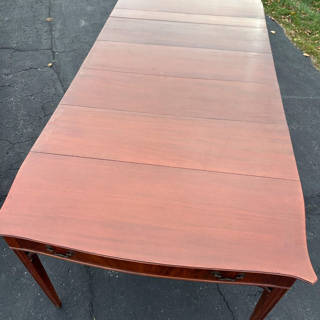 Vtg Watertown Slide Co. Dining Table Mid Century Modern Hideaway 8' Mahogany
