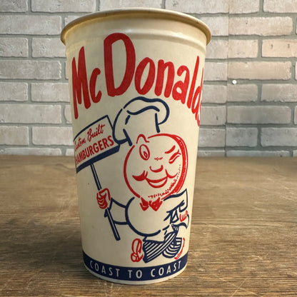 1950s Mcdonalds Paper Wax Cup Coast to Coast