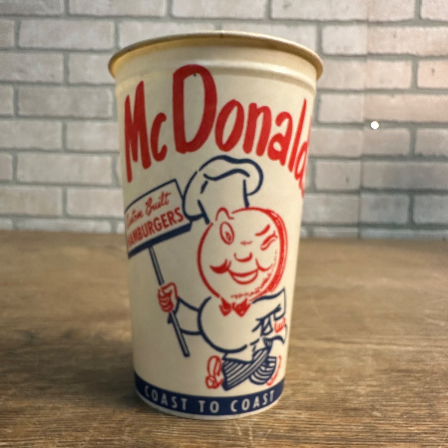 1950s Mcdonalds Paper Wax Cup Coast to Coast