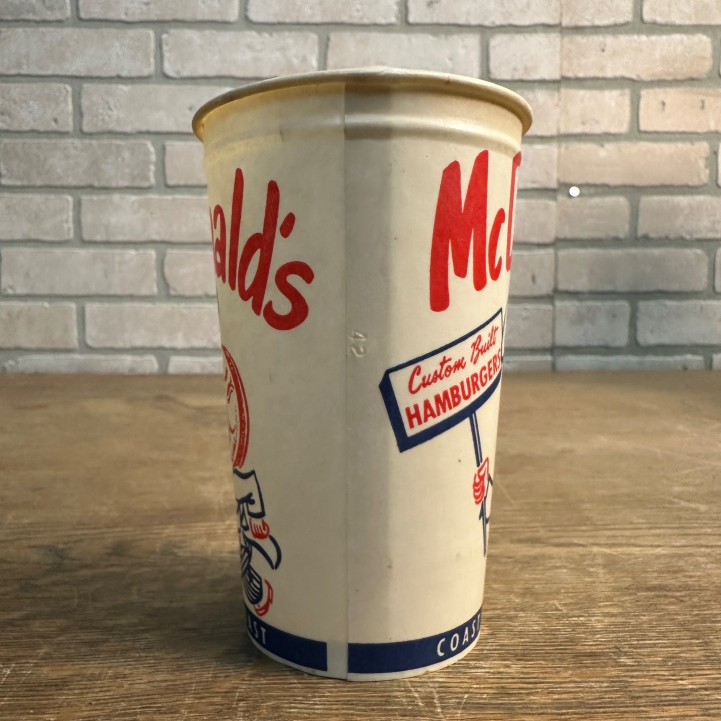 1950s Mcdonalds Paper Wax Cup Coast to Coast