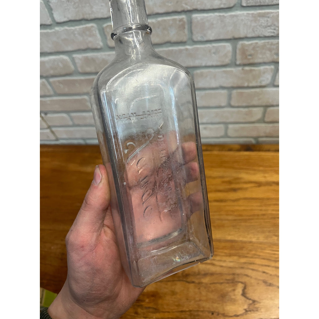 LANGE DE PERE WIS REMEDIES CURE MEDICINE EMBOSSED BOTTLE Wisconsin