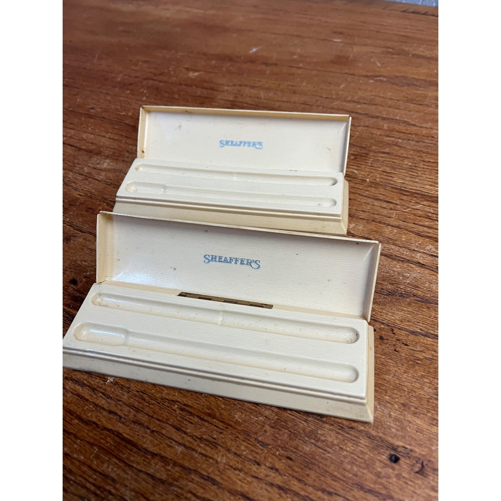 Vintage Lot (2) Sheaffer's Pen Dual Plastic Cases -- Bakelite?