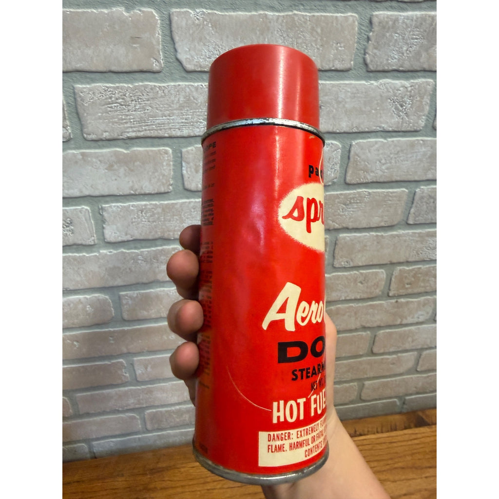 Vintage 1960s Pactra Spray Aero Gloss Dope Hot Fuel Space Age - Red