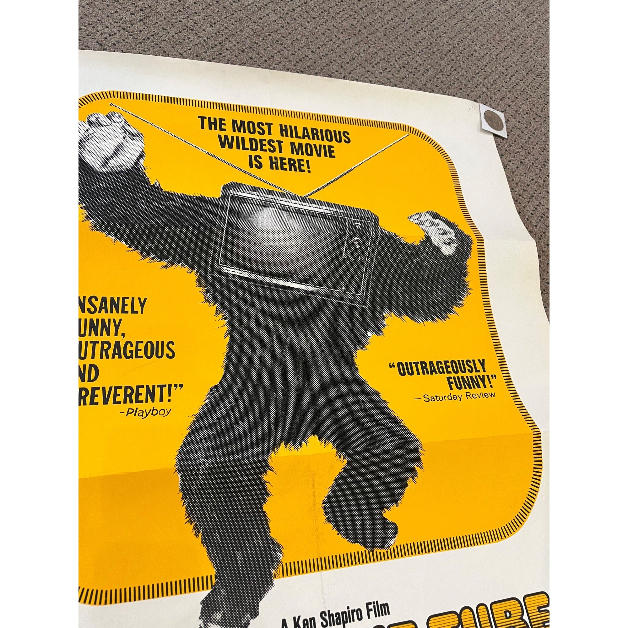 Vintage 1976 The Groove Tube Ken Shapiro Film Original Movie Poster 27x41