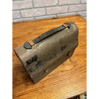 Vintage Miners Domed Lunch Box Lunchpail Hinged Distressed Tin Metal