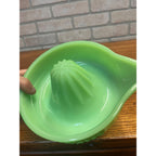 Vintage Sunkist Jadeite Uranium Glass Juicer Made in USA It Glows!