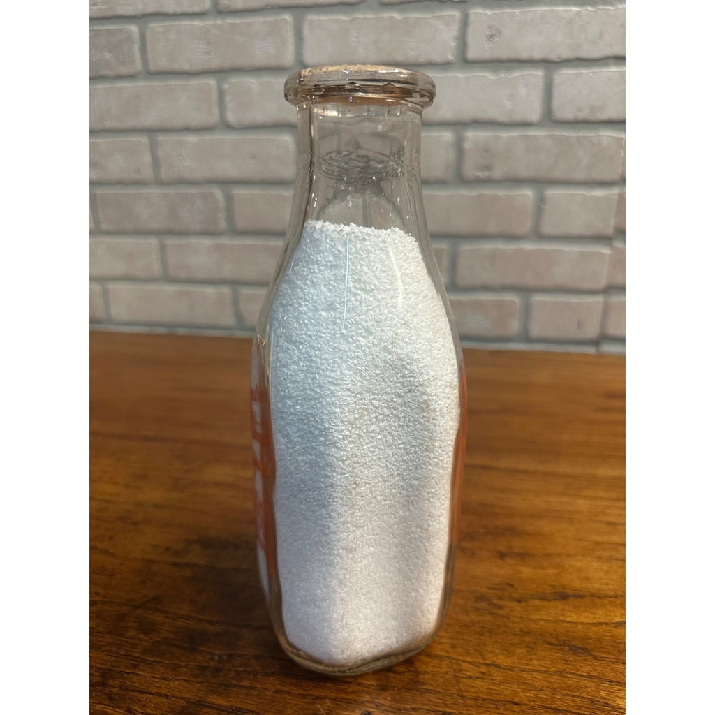 Vintage Marinette Produce Dairy WI Wis Milk Bottle One Quart Wisconsin