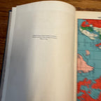 Antique 1940's WWII Rand McNally Art Deco World Terrestrial Globe Base W/Atlas