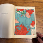 Antique 1940's WWII Rand McNally Art Deco World Terrestrial Globe Base W/Atlas