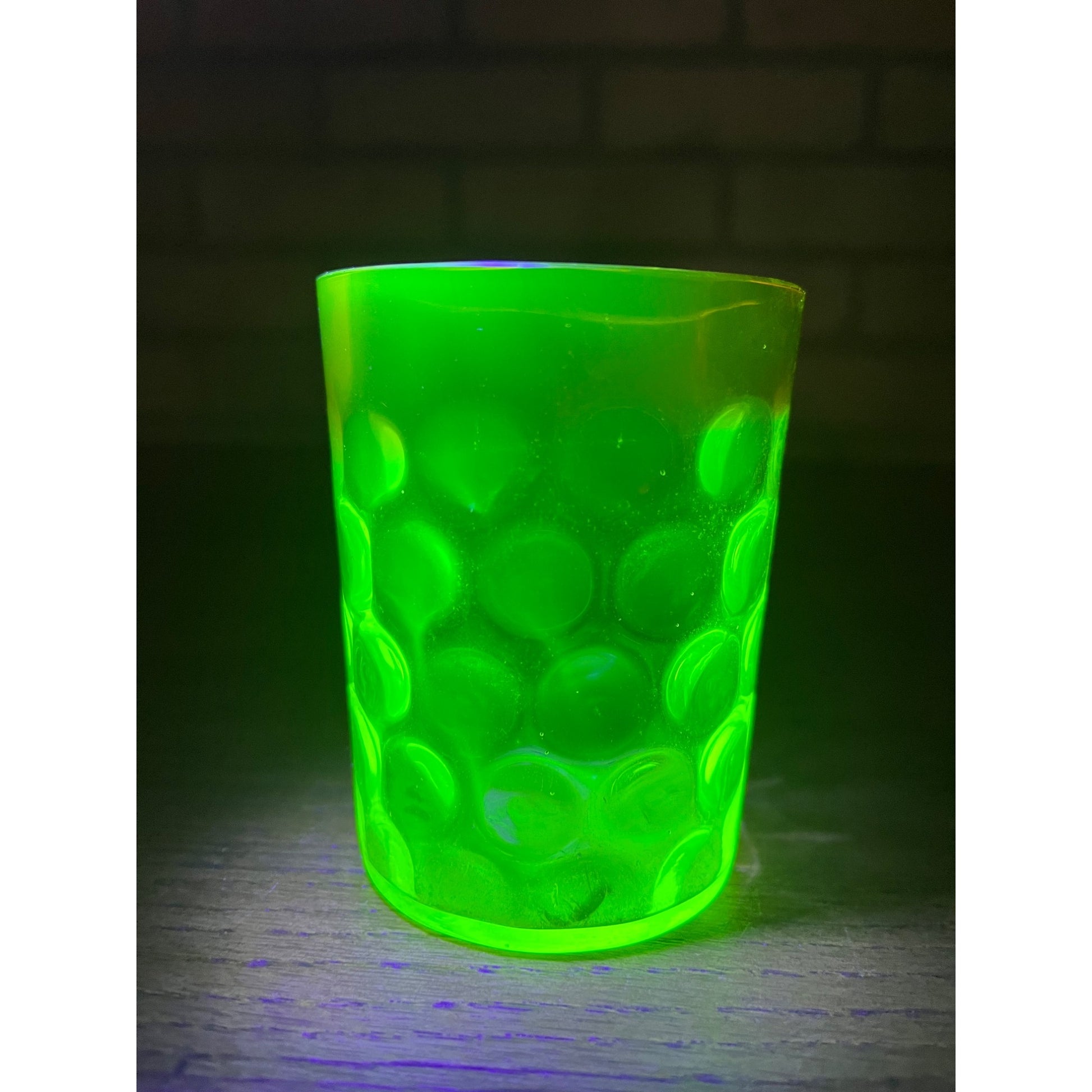 Scarce Antique Hobbs Inverted Thumbprint Amberina / Rubina Verde Glass Tumbler