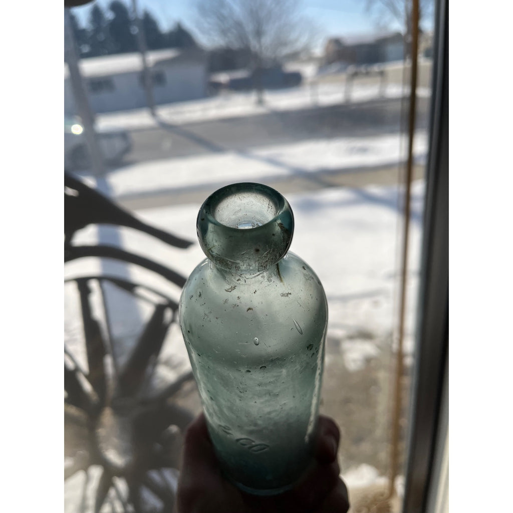 F.G. Klein & Co Burlington Wisconsin Soda Bottle Blob Top Hutchinson Hutch WI