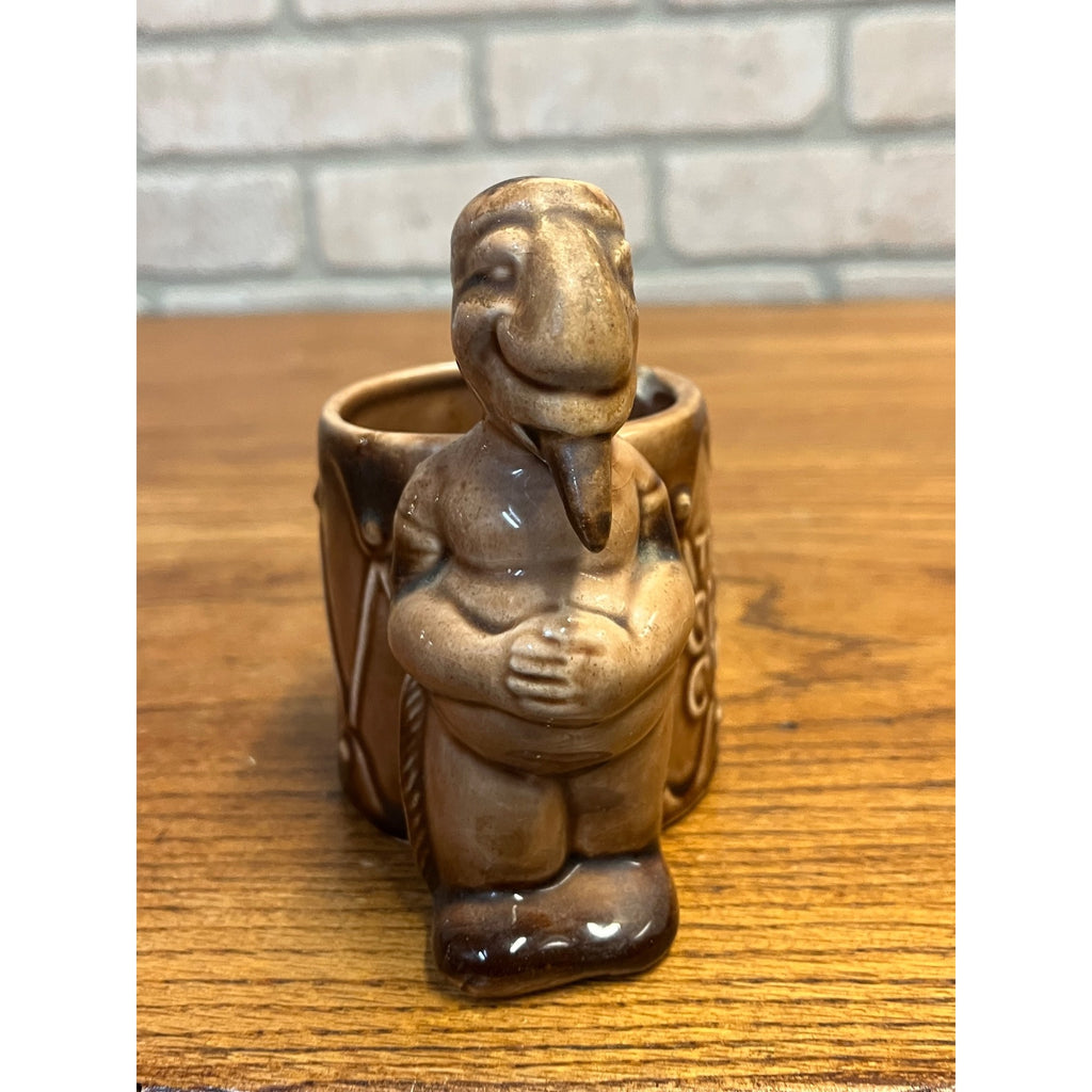 Vintage The Big Chiefs Cigars Ceramic Native American Indian & Drum Match Holder