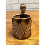Vintage The Big Chiefs Cigars Ceramic Native American Indian & Drum Match Holder