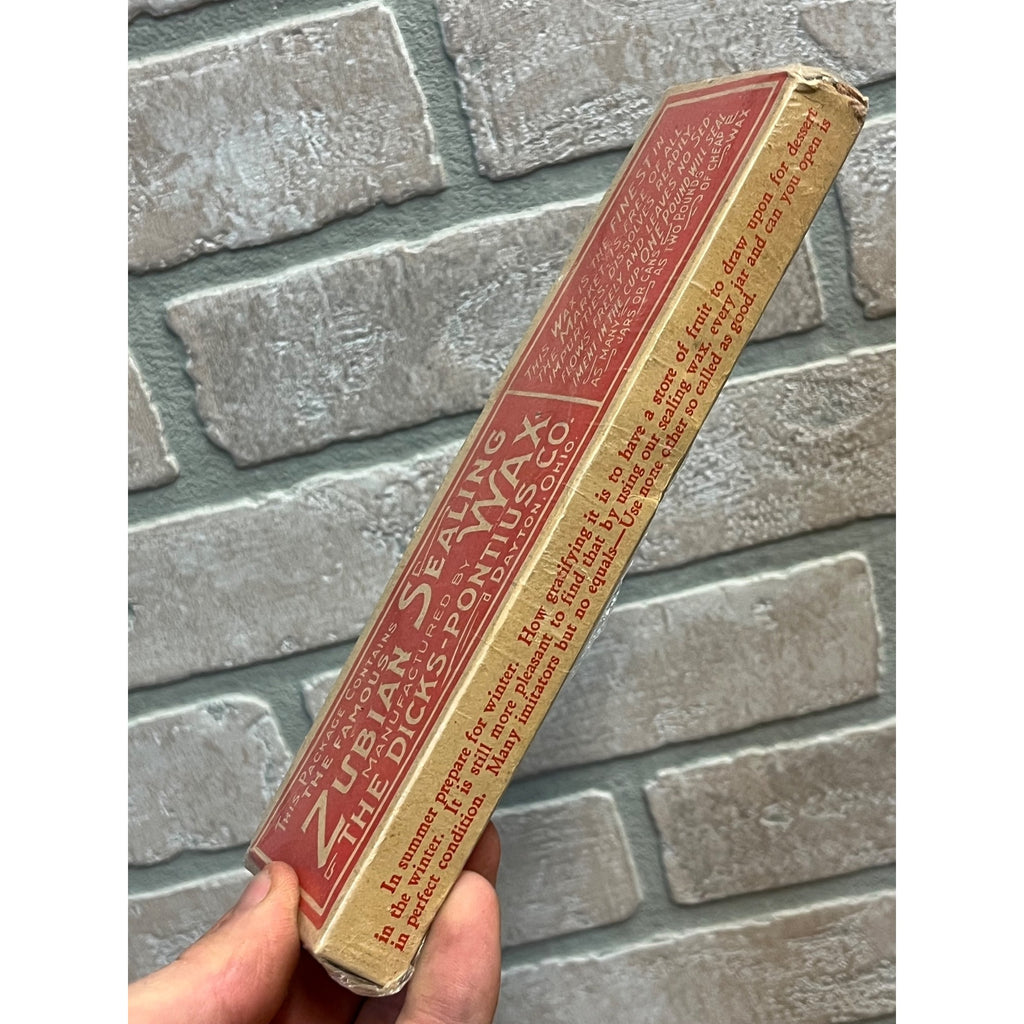Vintage Zubian Sealing Wax The Dicks Pontus Co. Dayton Ohio FULL Box