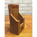 Vintage Pizza Hut Original Table Advertising Menu Holder Retro Faux Wood