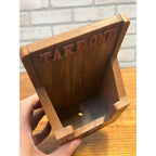 Vintage Pizza Hut Original Table Advertising Menu Holder Retro Faux Wood