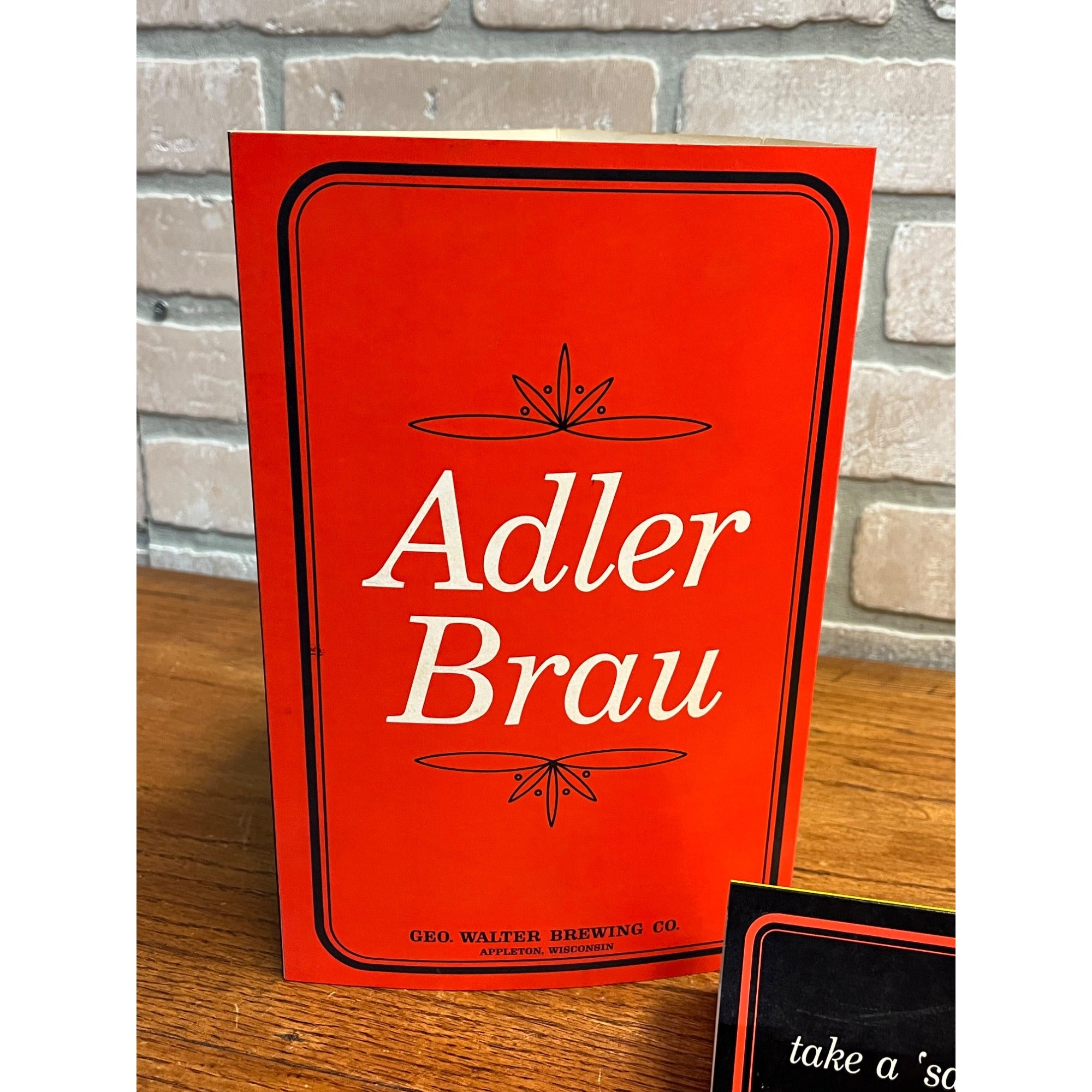 Vintage 1950s Geo. Walter Brewing Co. Adler Brau Beer Cardboard Signs Ads