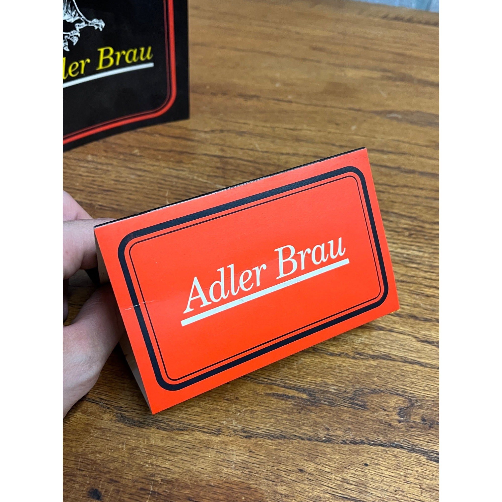 Vintage 1950s Geo. Walter Brewing Co. Adler Brau Beer Cardboard Signs Ads