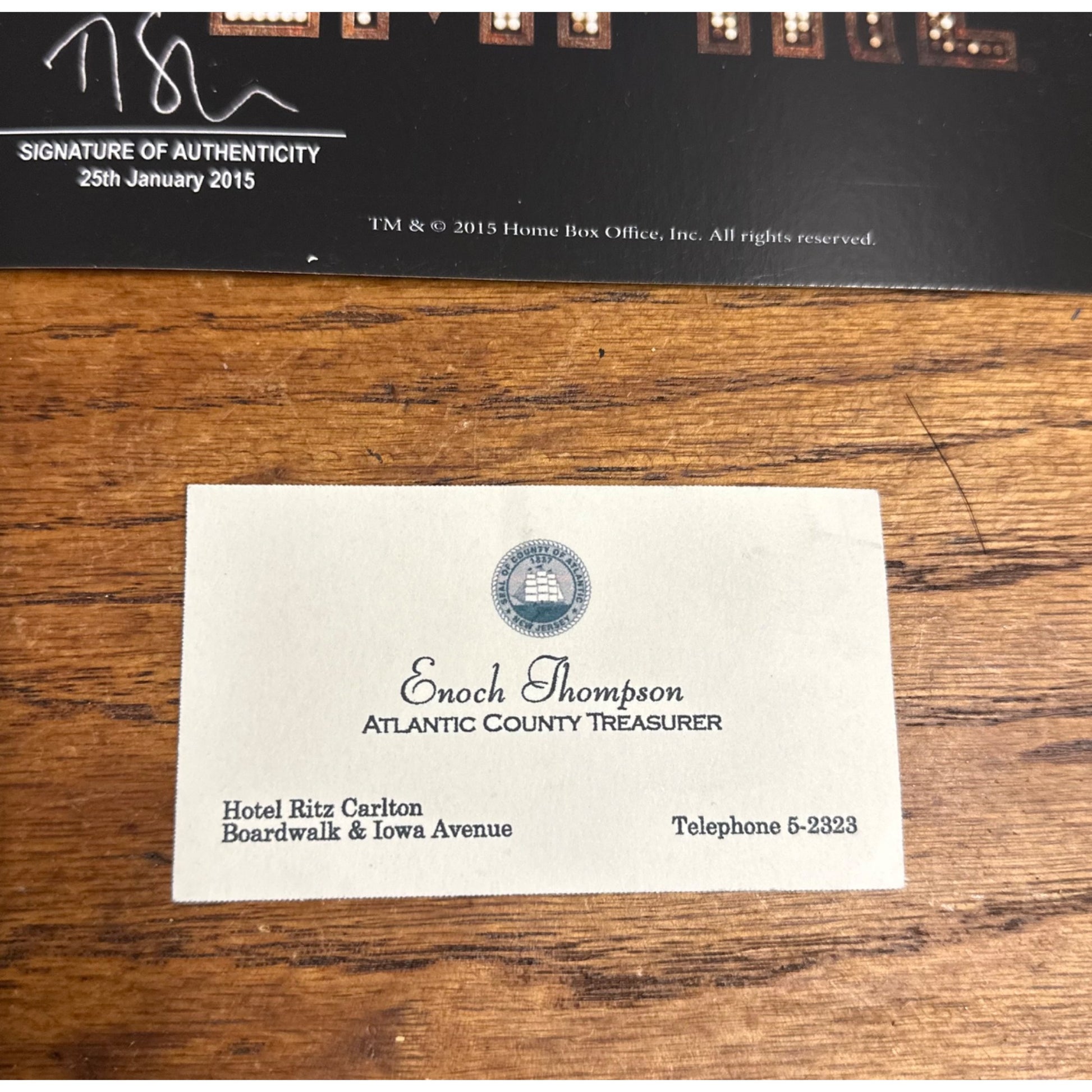 Boardwalk Empire - Nucky (Steve Buscemi) Production Used Prop Business Card! COA