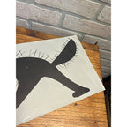 Vintage 1950s Halloween Trick or Treat Advertising Sign Banner Black Cat Econo Gas