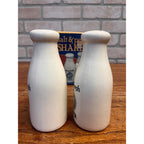 Vintage Westwood Import Company Farm Fresh Ceramic Bottle Salt and Pepper Shakers Rooster Design Hayward, CA 1982 NOS