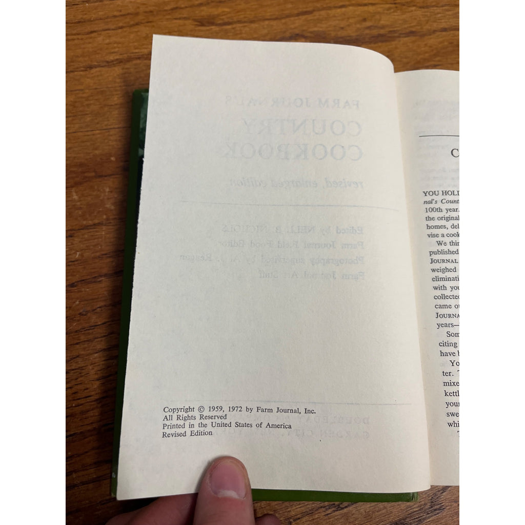 Vintage Farm Journal’s Country Cookbook, Revised 1972 Hardcover