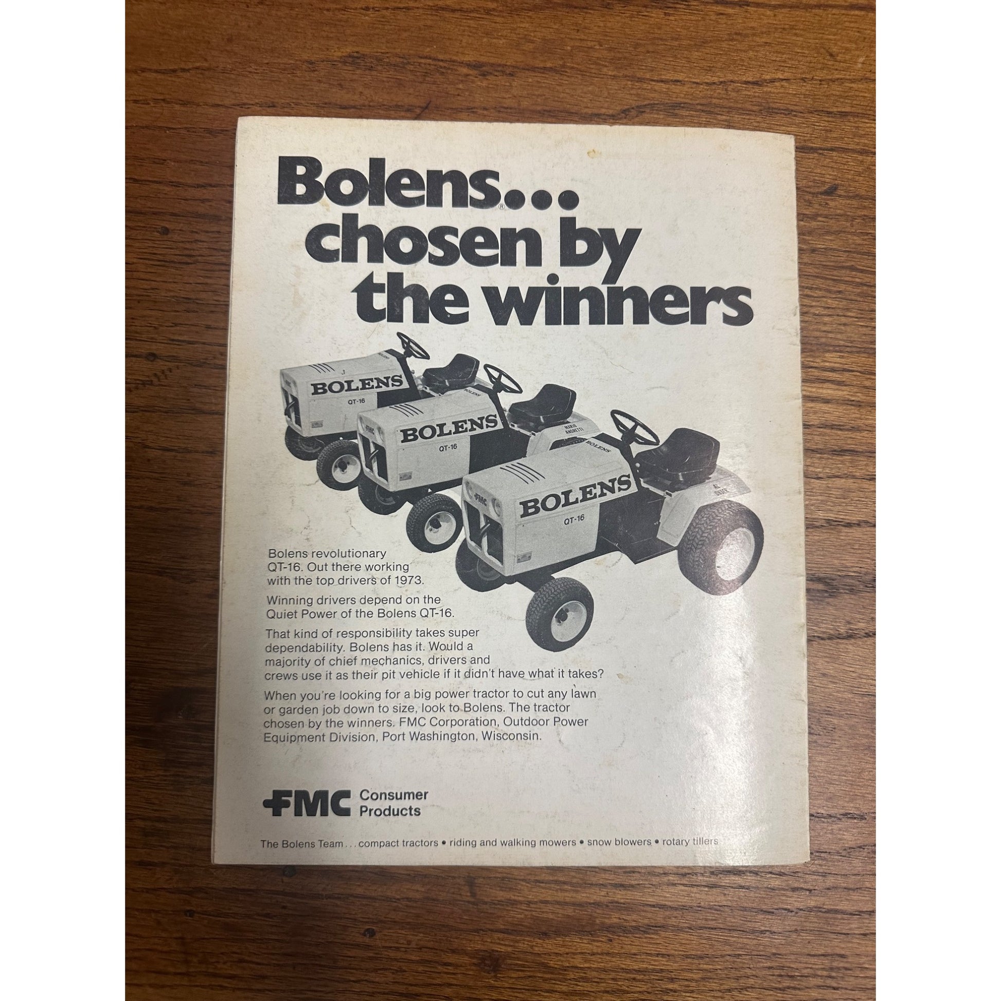 1973 Governor's Cup 250 Mile Race SIGNED Souvenir Program Wisconsin