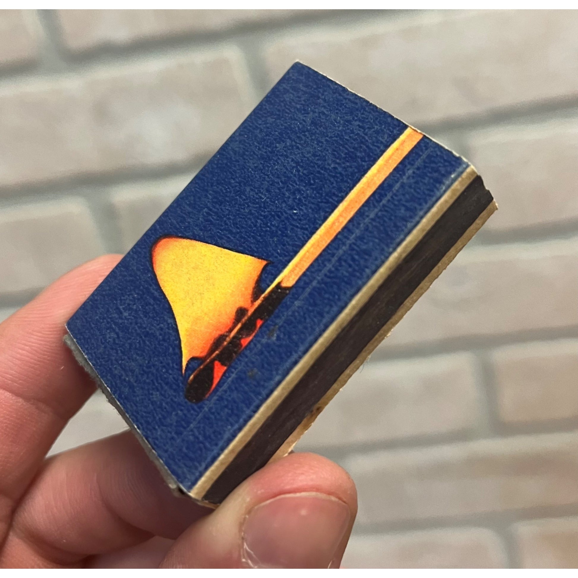 VINTAGE STRIKE ANYWHERE FLAME BOX OHIO BLUE TIP MATCHES 2"x1.5" BOX