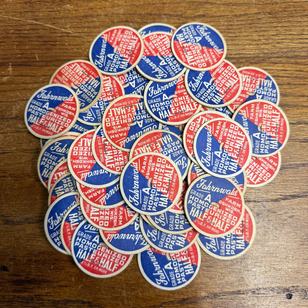 Milk Bottle Cap - Fahrnwald Farm Dairy - Oshkosh, (Wisconsin) Wis WI - Half & Half