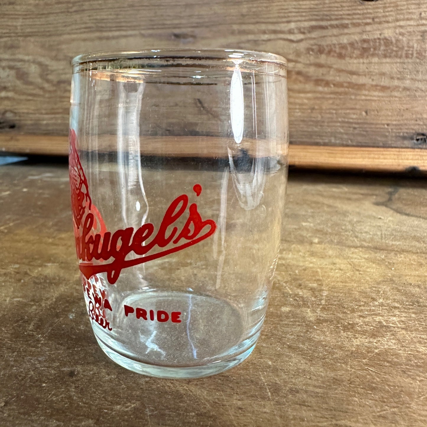 Leinenkugel's Beer Double Rim Barrel Shorty Chippewa Falls, Wisconsin Glass 3"