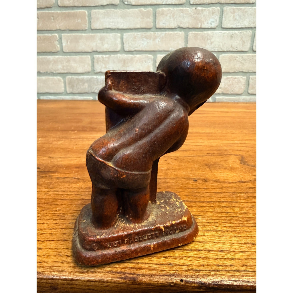 1949 Multi products Fiber Darkie Black Americana Table Top Thermometer