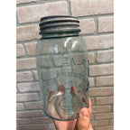 Vintage Atlas Mason Crude Glass Aqua Blue
