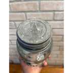 Vintage Atlas Mason Crude Glass Aqua Blue
