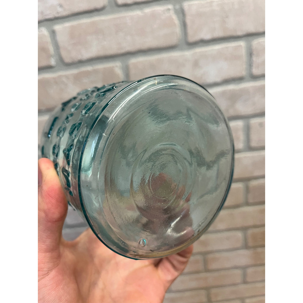 Vintage Atlas Mason Crude Glass Aqua Blue