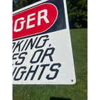 Vintage Scioto Danger No Smoking Matches Open Lights Railroad Heavy Metal Sign 20" x 14"