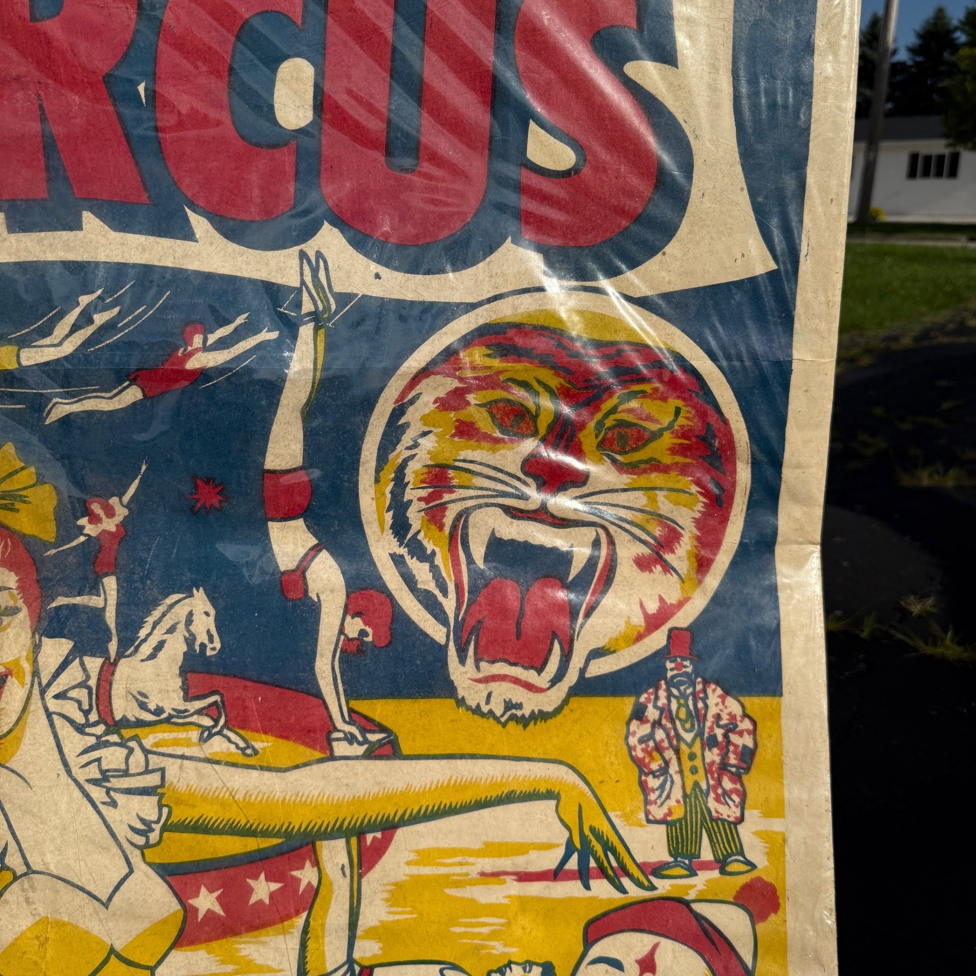 Vintage 1950s Two Rivers Shrine Club Circus Poster Manitowoc Expo