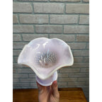 Duncan Miller Glass ~ Hobnail ~ Fluted Compote / Pedestal Candy Dish Pink