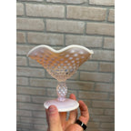 Duncan Miller Glass ~ Hobnail ~ Fluted Compote / Pedestal Candy Dish Pink