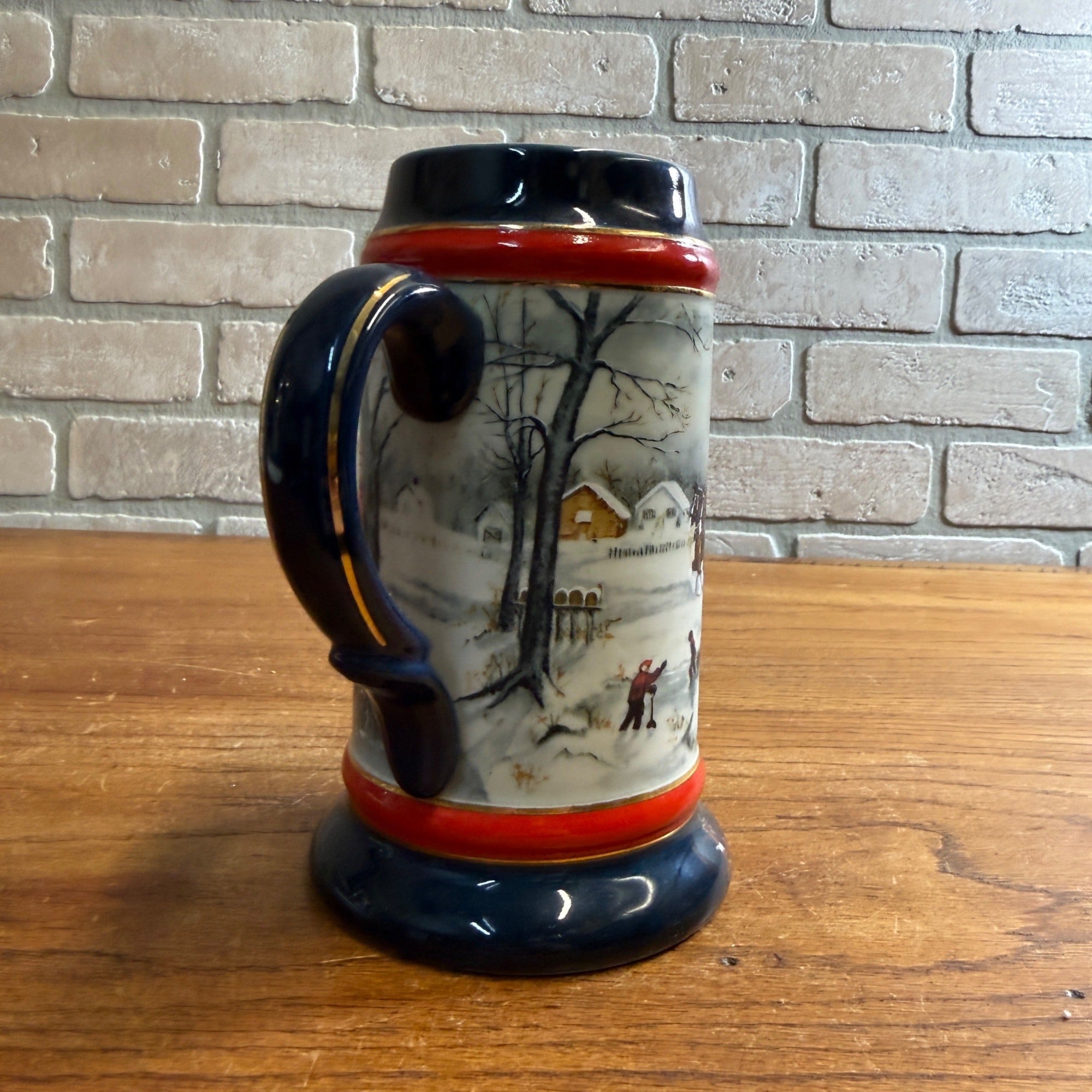 Vintage 1990 Budweiser Clydesdale Horses Beer Stein Mug Ceramic Susan Sampson