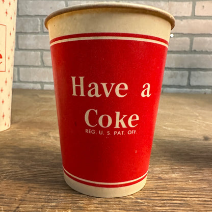 Vintage 9oz Drink Coca Cola Have A Coke Red Paper Wax Cup Soda Promo Dixie